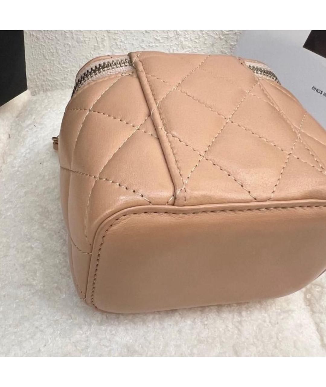 CHANEL Коралловая кожаная сумка через плечо, фото 5