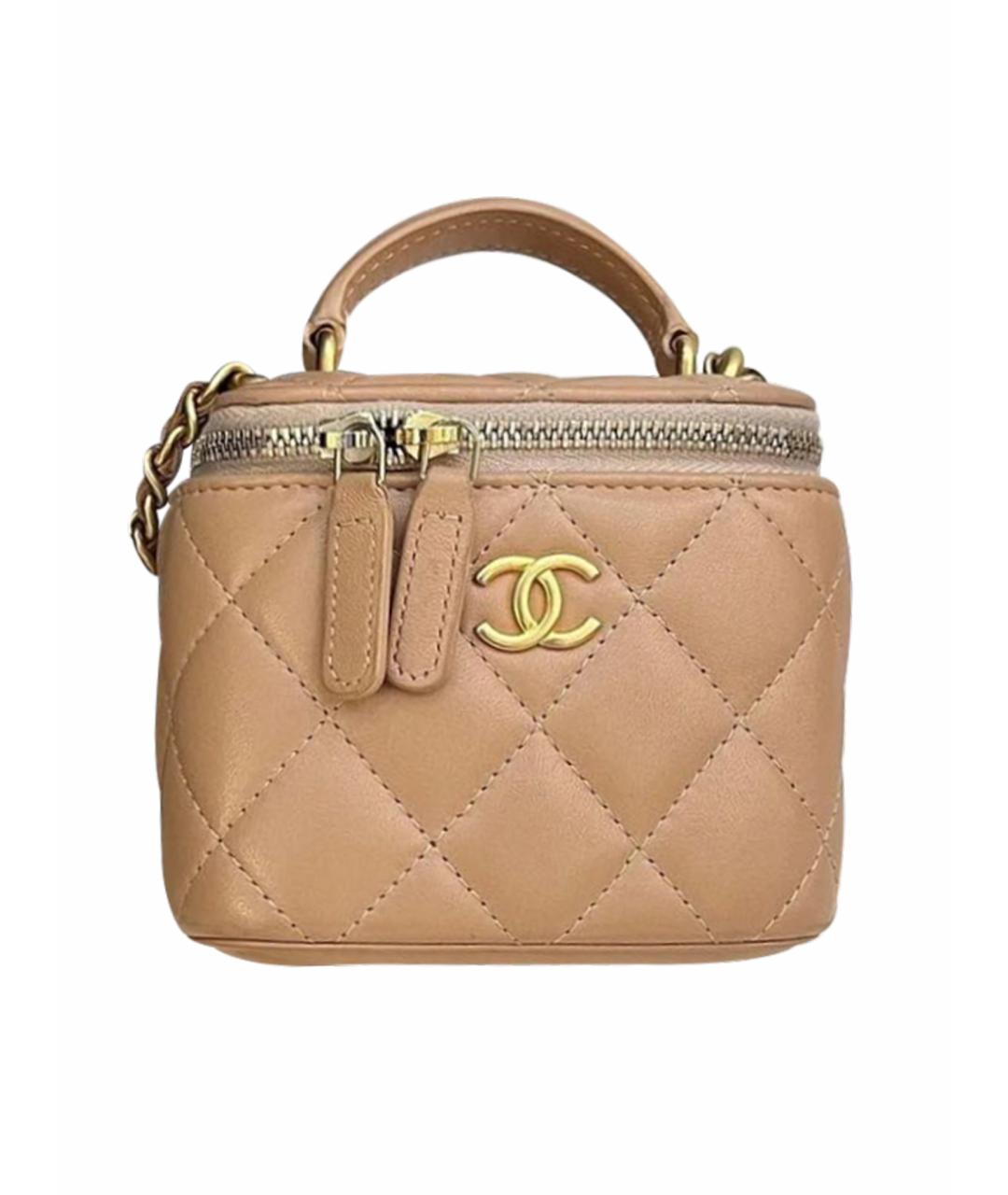 CHANEL Коралловая кожаная сумка через плечо, фото 9