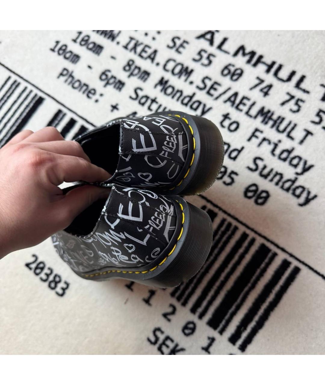 DR. MARTENS Черные кожаные лоферы, фото 4