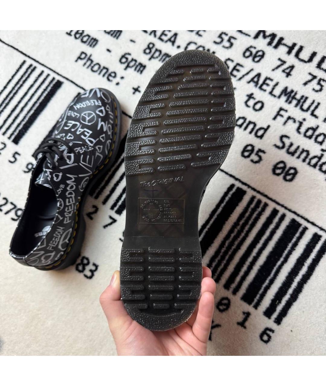 DR. MARTENS Черные кожаные лоферы, фото 5