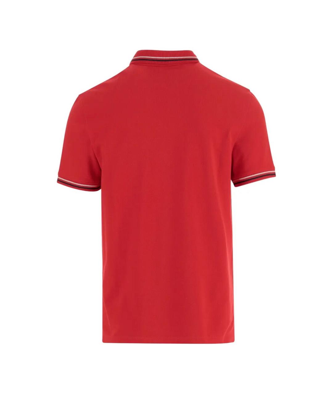 VALENTINO Красное хлопковое поло с коротким рукавом, фото 2