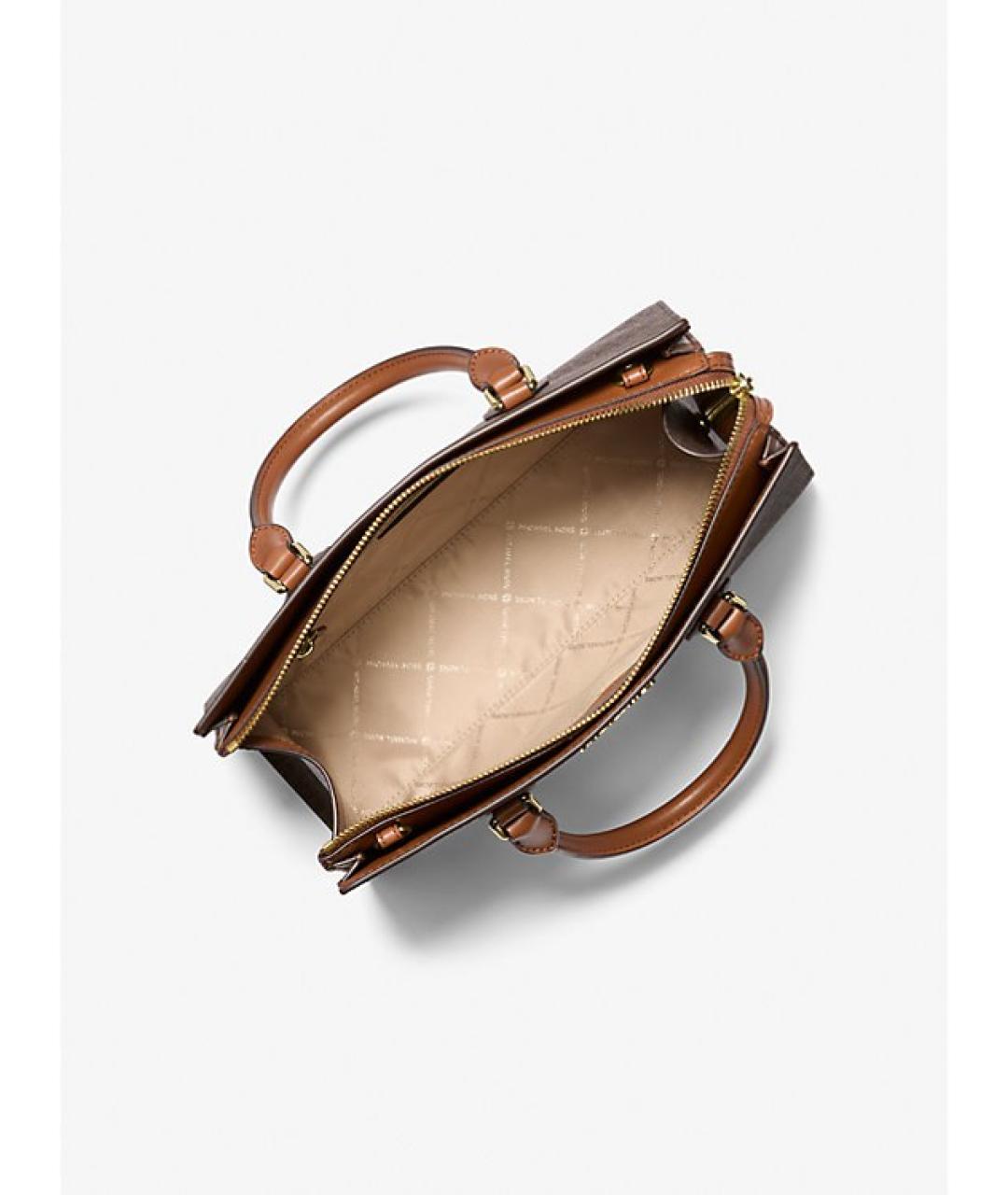 MICHAEL KORS Коричневая сумка с короткими ручками из искусственной кожи, фото 3