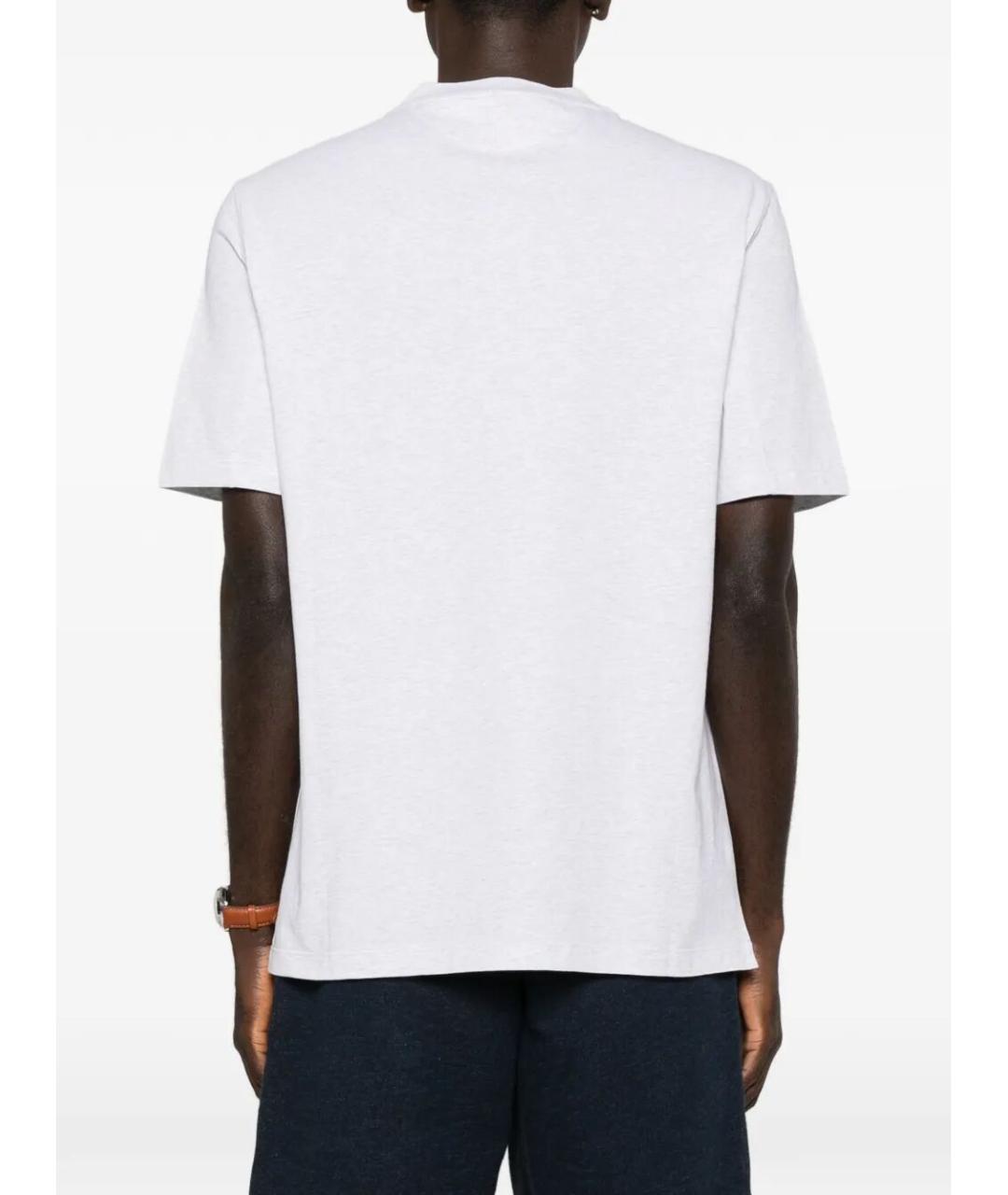 BRUNELLO CUCINELLI Белая хлопковая футболка, фото 3
