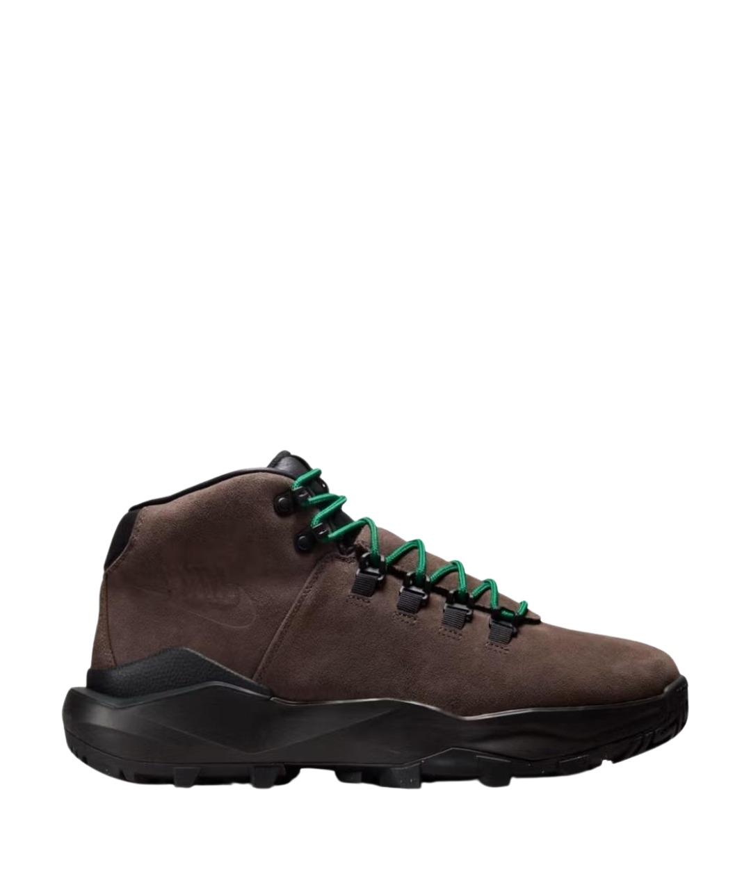 NIKE Коричневые замшевые высокие ботинки, фото 1