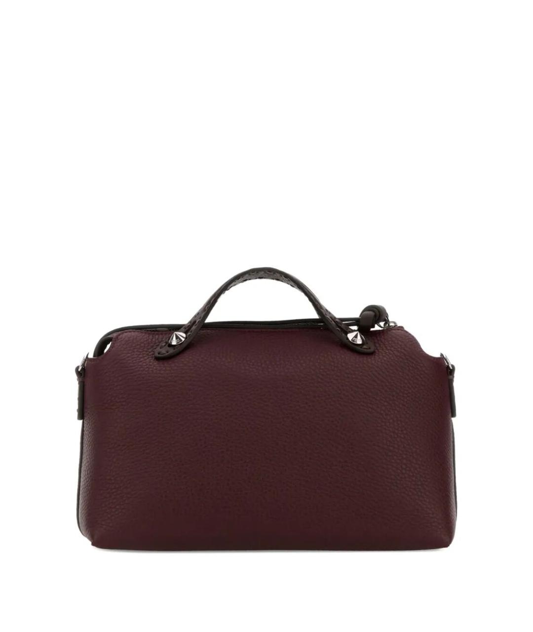 FENDI Бордовая кожаная сумка через плечо, фото 2