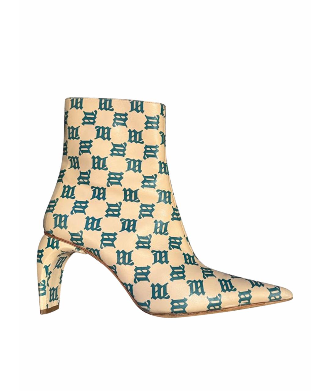 MISBHV Бежевые кожаные ботильоны, фото 1