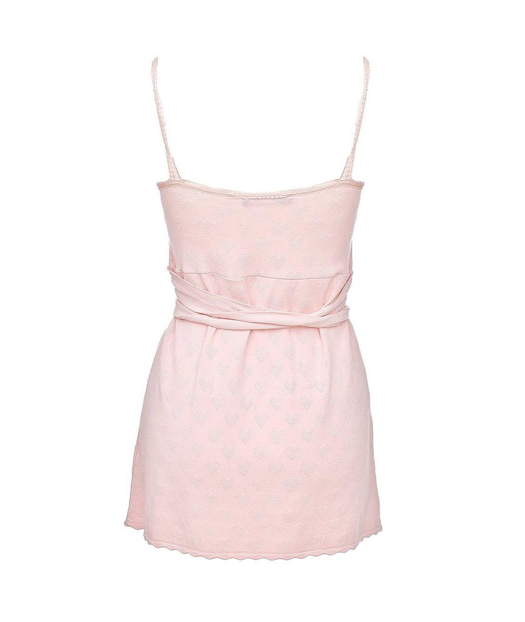 TWIN-SET Розовая вискозная майка, фото 2