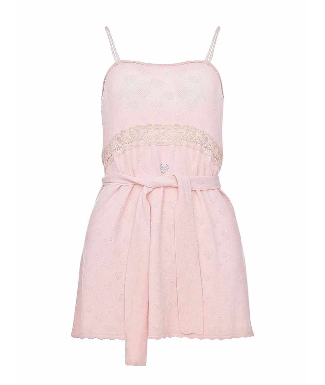 TWIN-SET Розовая вискозная майка, фото 1