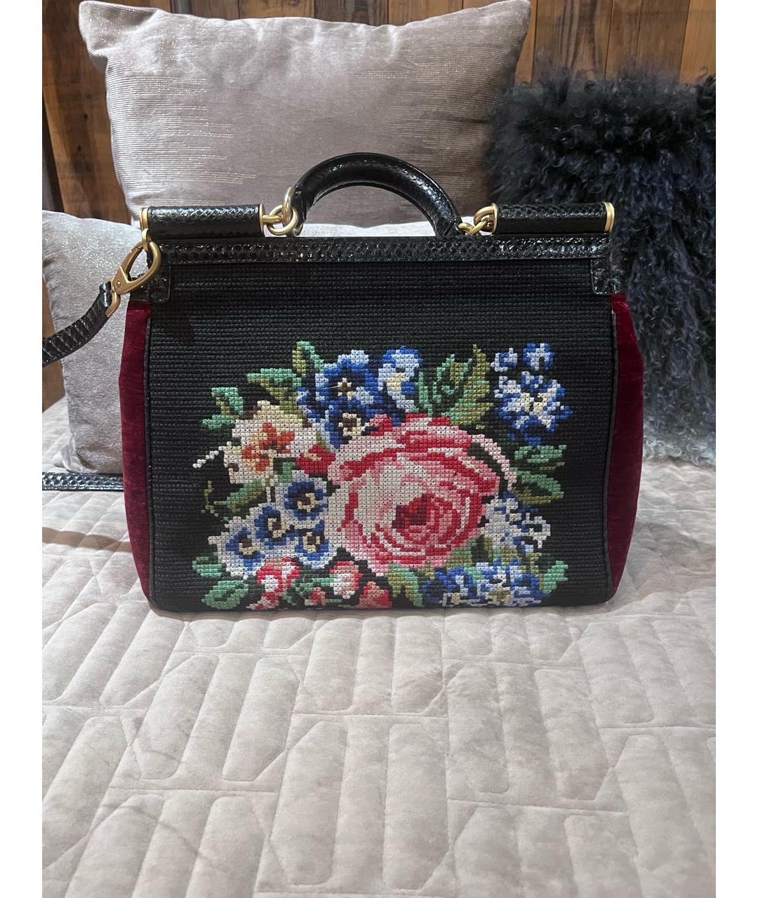 DOLCE&GABBANA Мульти меховая сумка с короткими ручками, фото 4