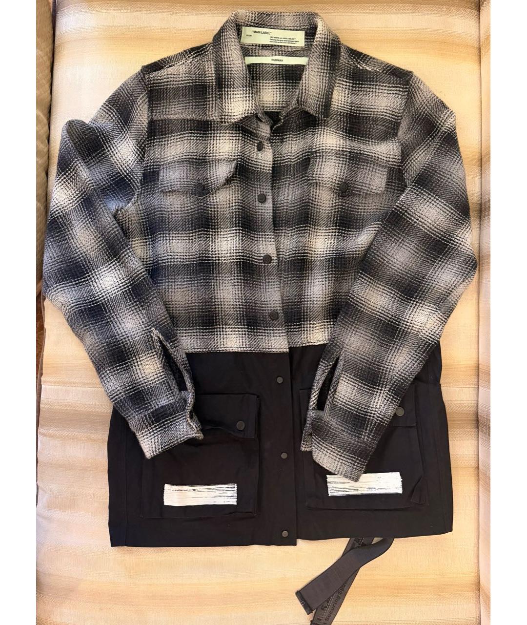 OFF-WHITE Черная хлопковая куртка, фото 6