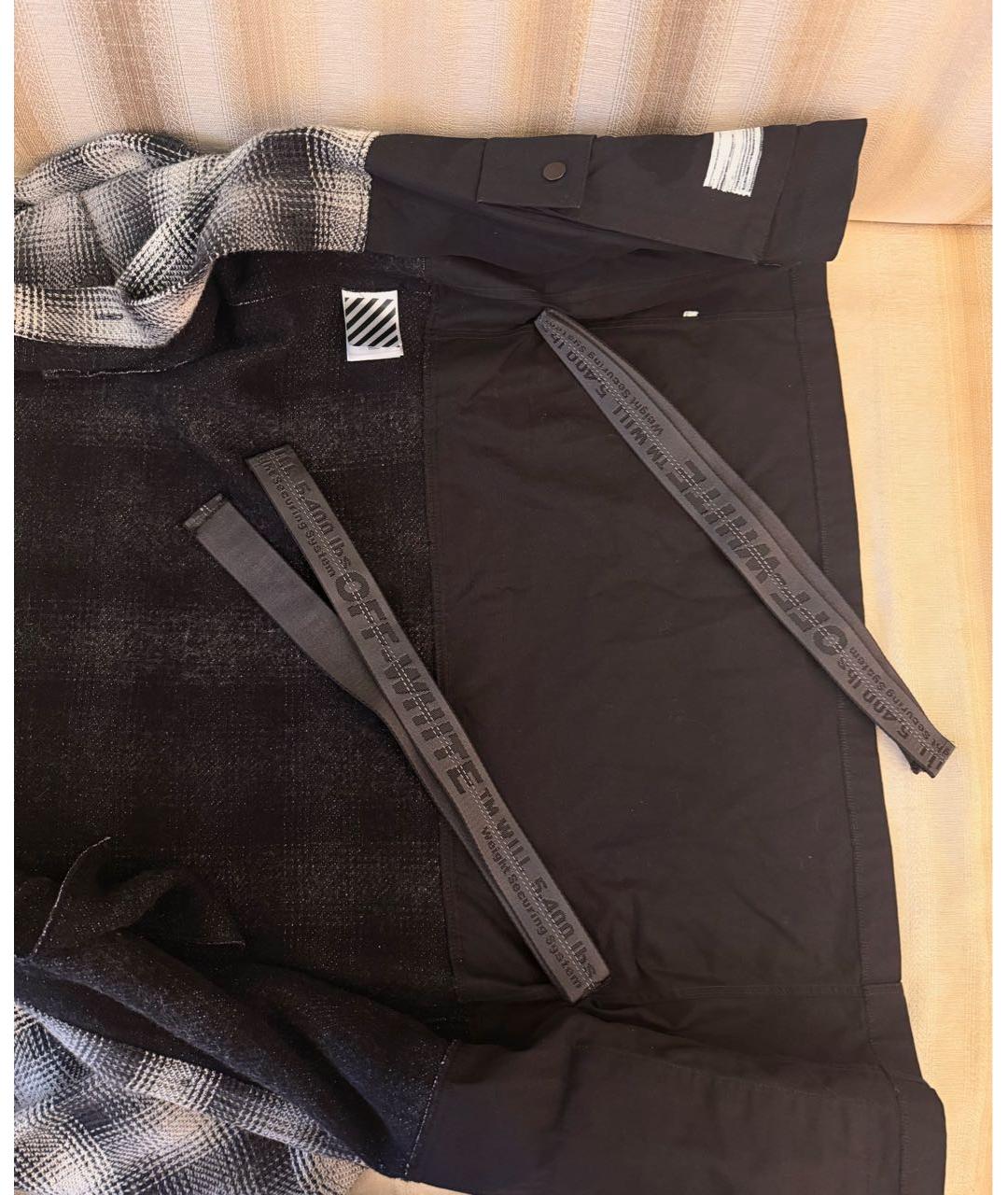 OFF-WHITE Черная хлопковая куртка, фото 4