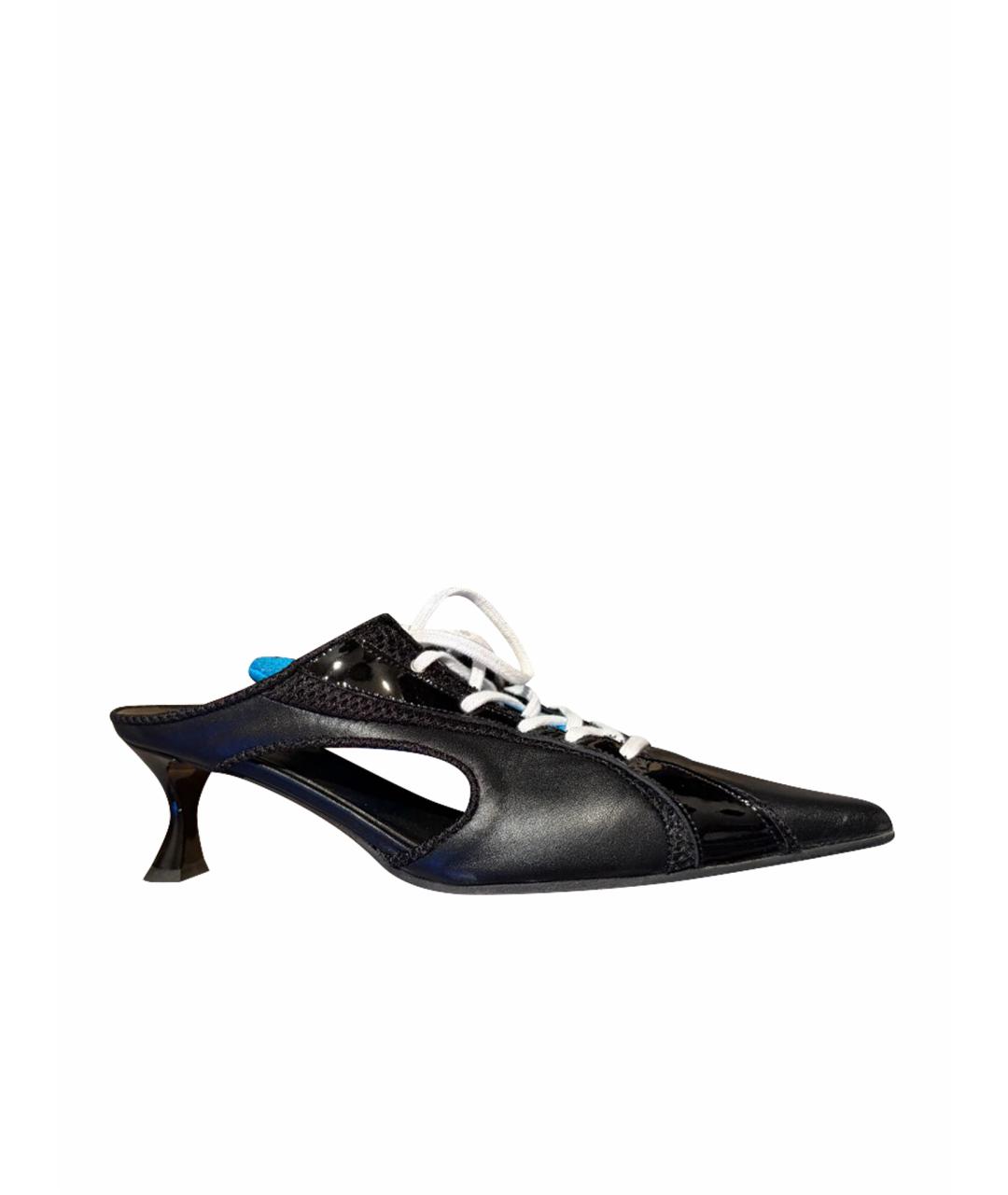 Ancuta Sarca Черные кожаные мюли, фото 1