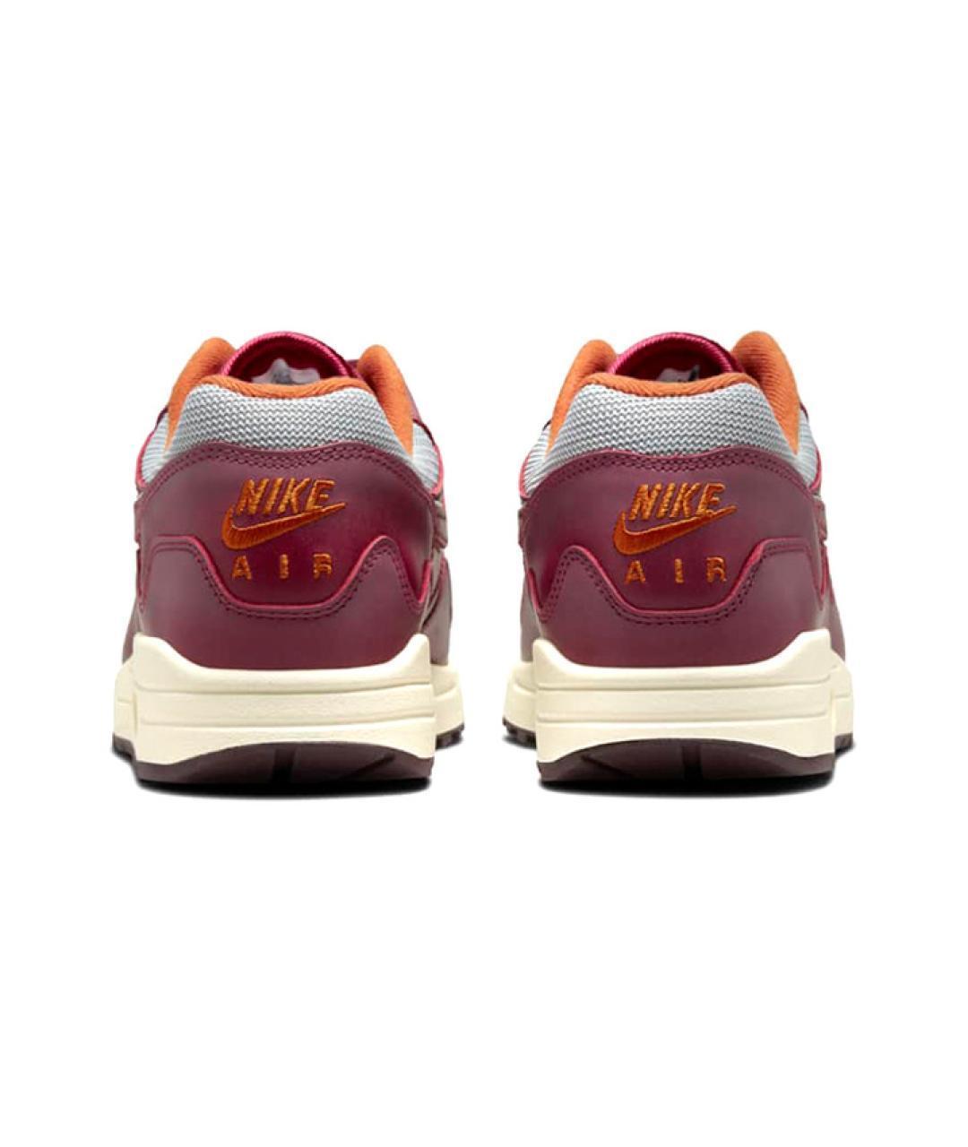 NIKE Бордовые кожаные низкие кроссовки / кеды, фото 4