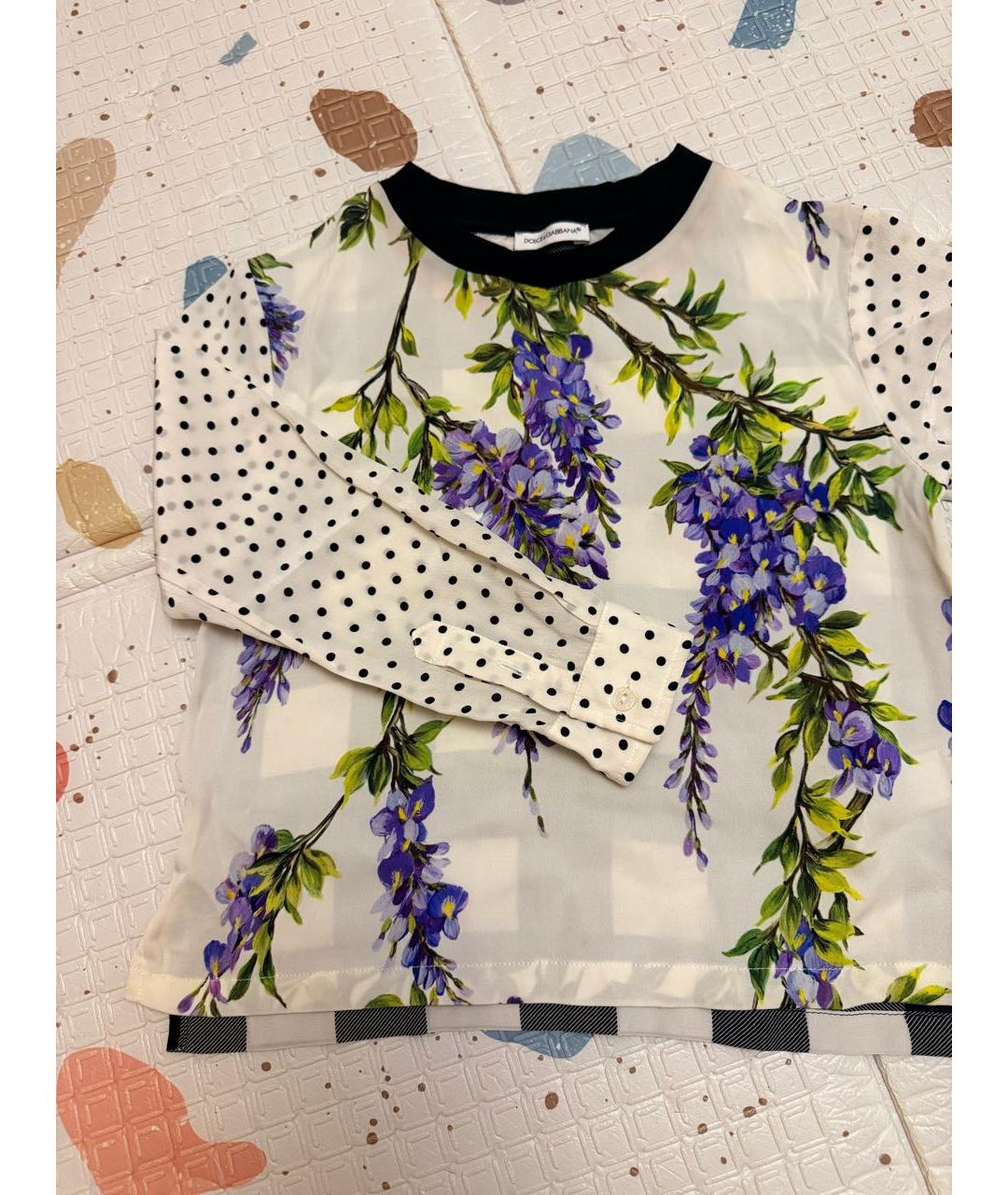 DOLCE & GABBANA KIDS Мульти шелковая рубашка/блузка, фото 6
