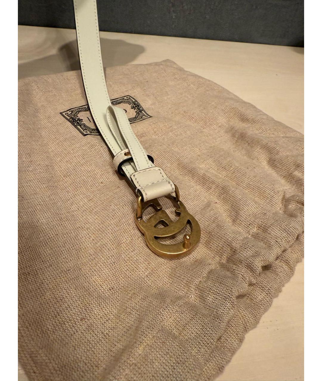 GUCCI Белый кожаный ремень, фото 2