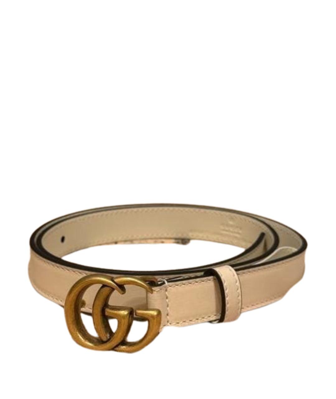 GUCCI Белый кожаный ремень, фото 1