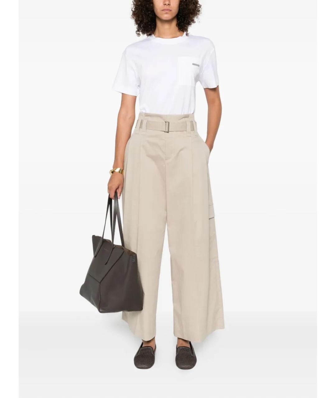 BRUNELLO CUCINELLI Белая хлопковая футболка, фото 2