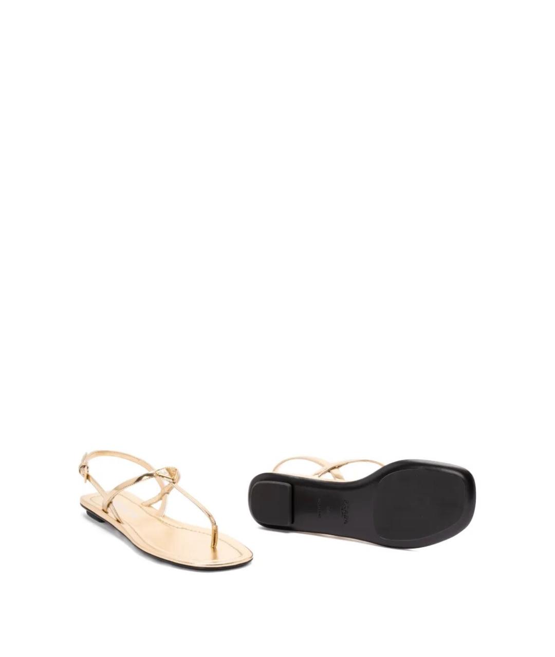 PRADA Бежевые кожаные босоножки, фото 3