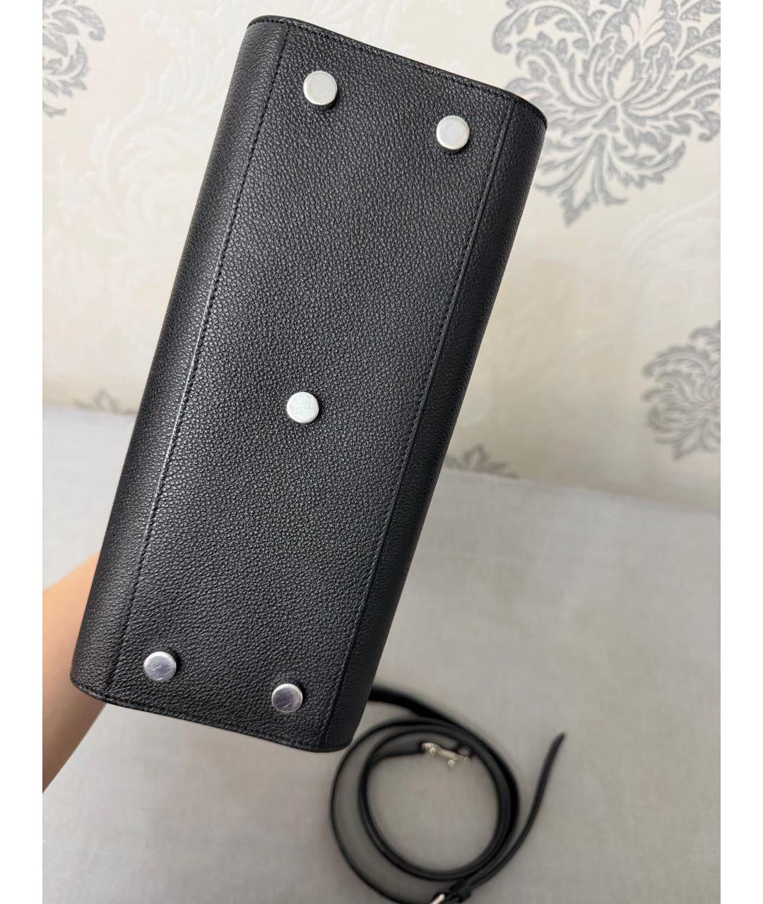 SAINT LAURENT Черная кожаная сумка через плечо, фото 6