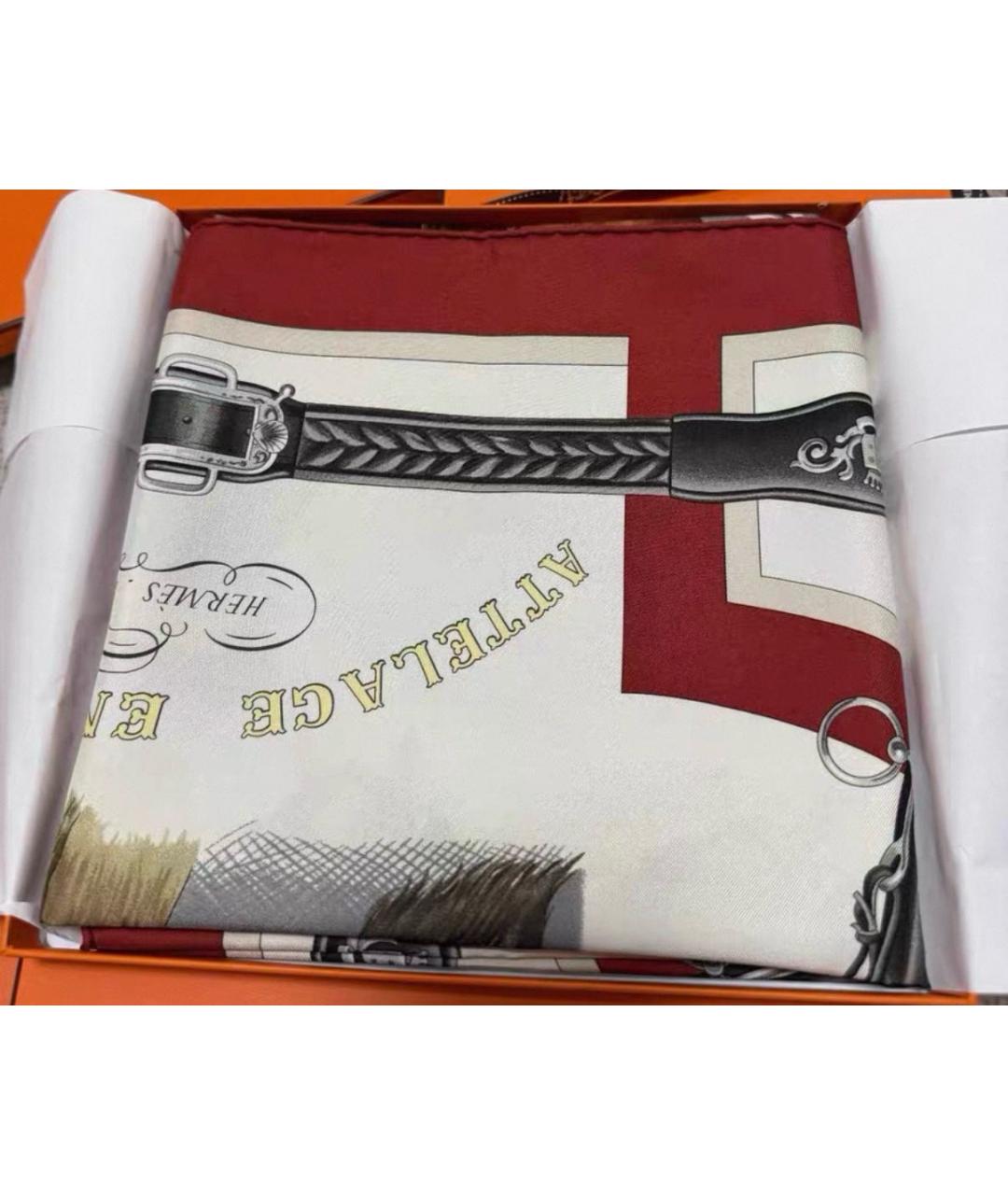 HERMES Мульти шелковый шарф, фото 5