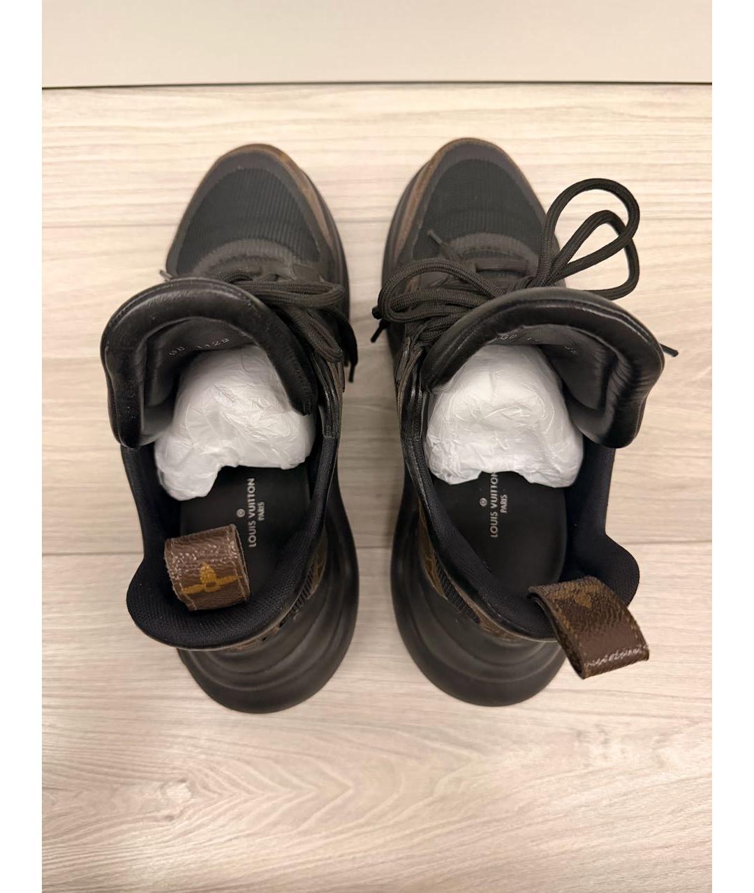 LOUIS VUITTON Черные текстильные кроссовки, фото 3