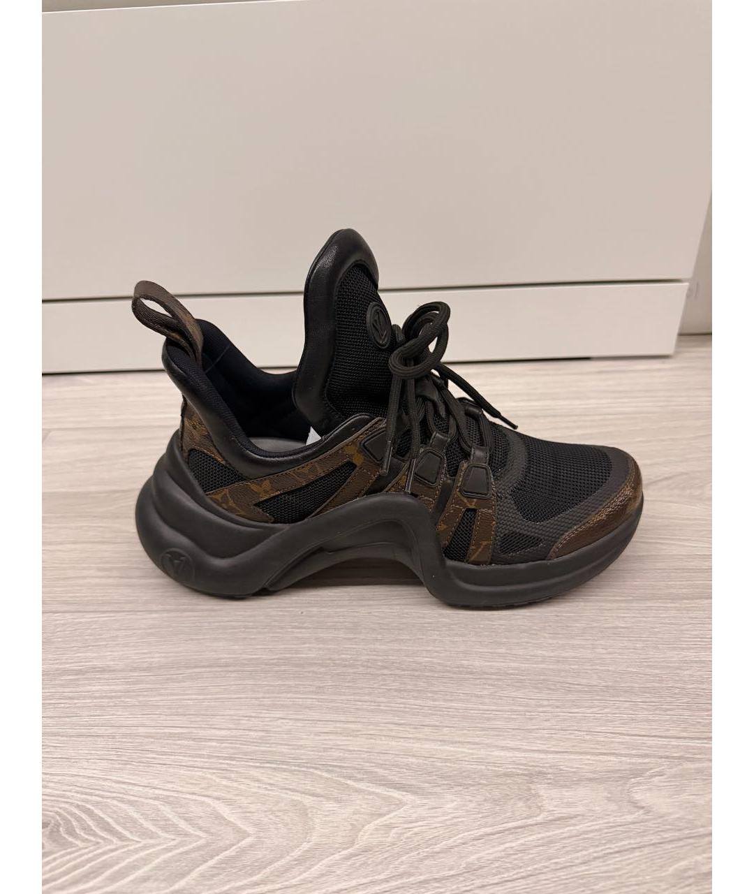 LOUIS VUITTON Черные текстильные кроссовки, фото 7