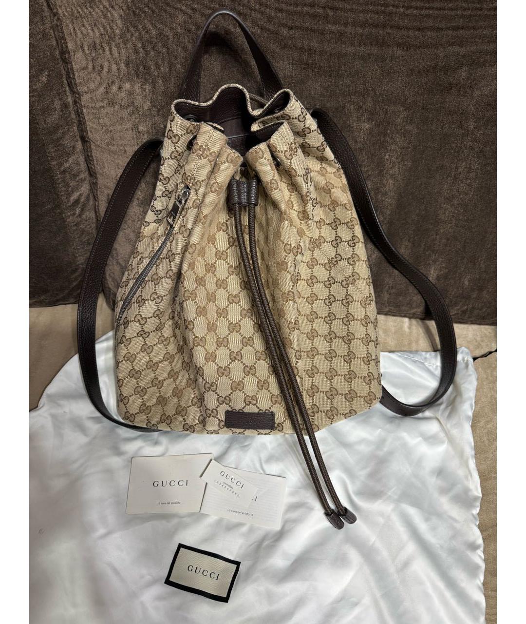 GUCCI Бежевый рюкзак, фото 9