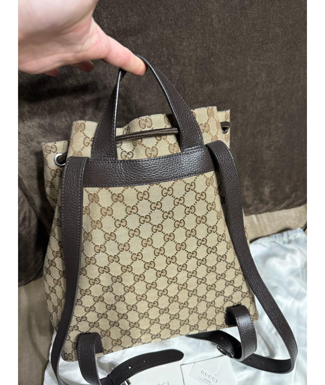 GUCCI Бежевый рюкзак, фото 3