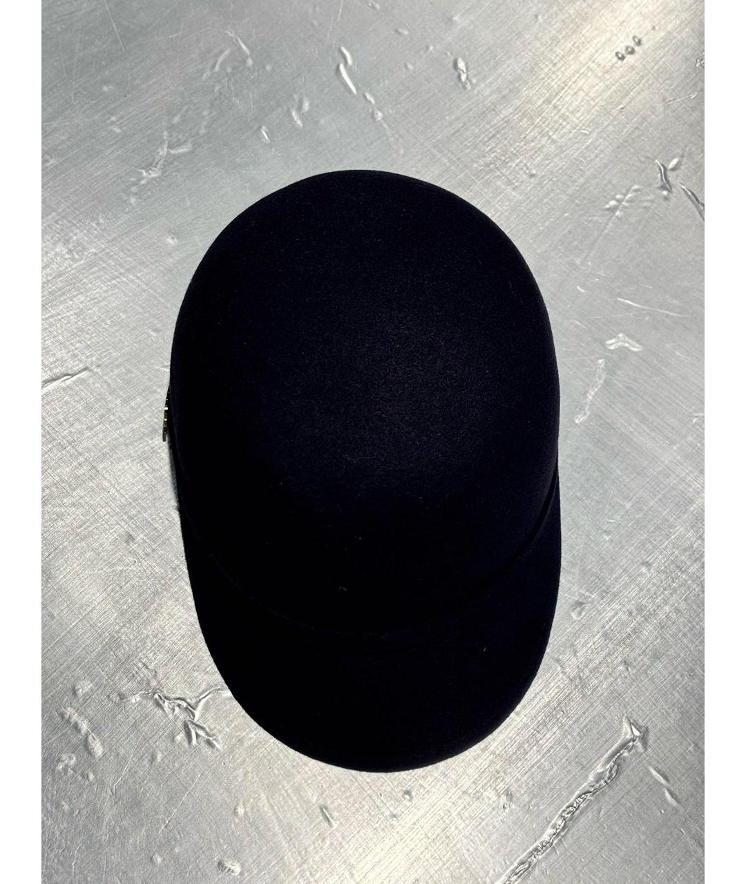 CHRISTIAN DIOR Темно-синяя шерстяная шляпа, фото 4