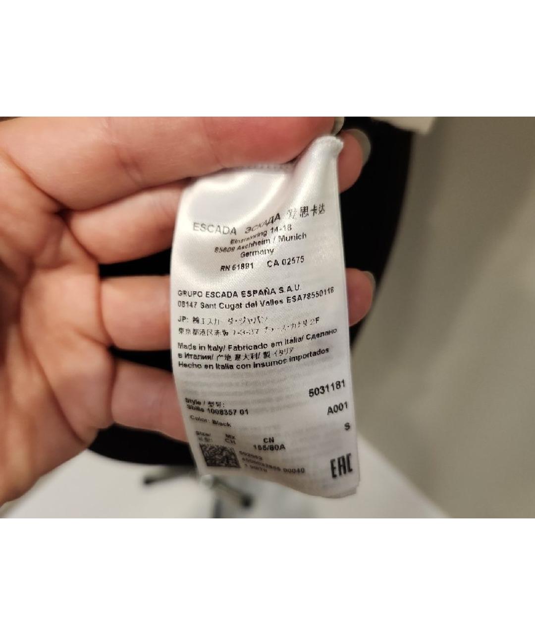 ESCADA Черный шерстяной джемпер / свитер, фото 6