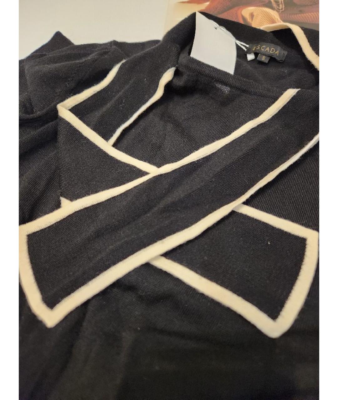 ESCADA Черный шерстяной джемпер / свитер, фото 4