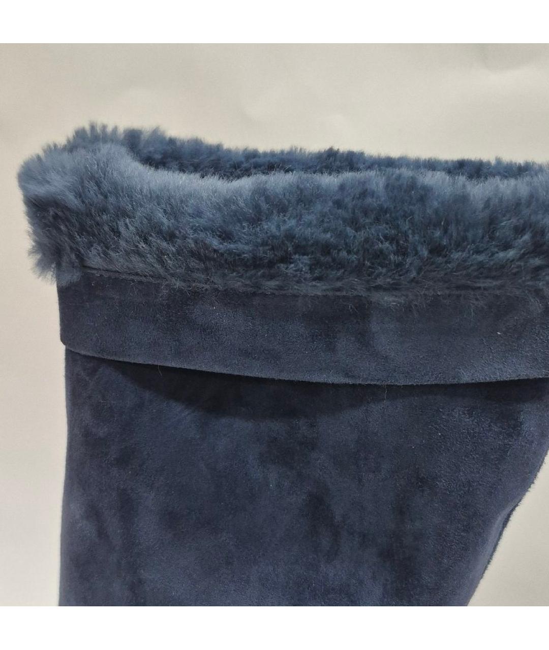 LE SILLA Темно-синие замшевые сапоги, фото 7