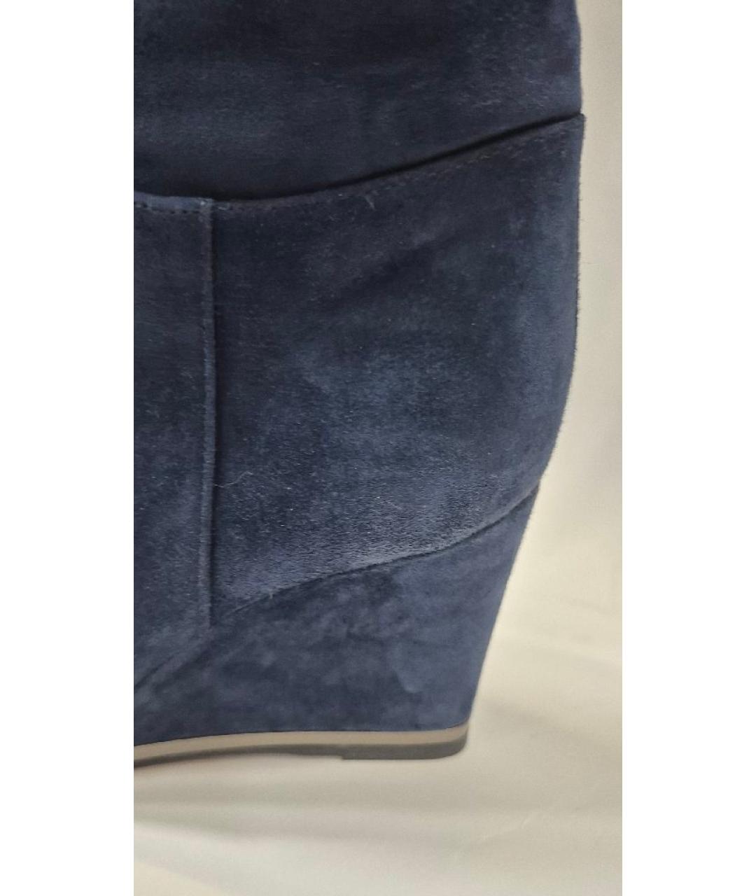 LE SILLA Темно-синие замшевые сапоги, фото 5