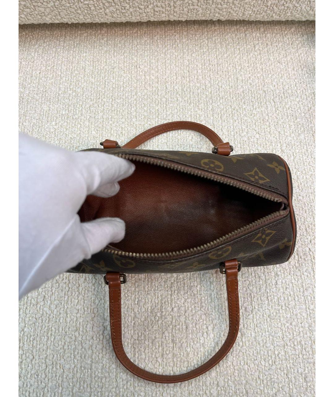 LOUIS VUITTON Коричневая сумка с короткими ручками, фото 4