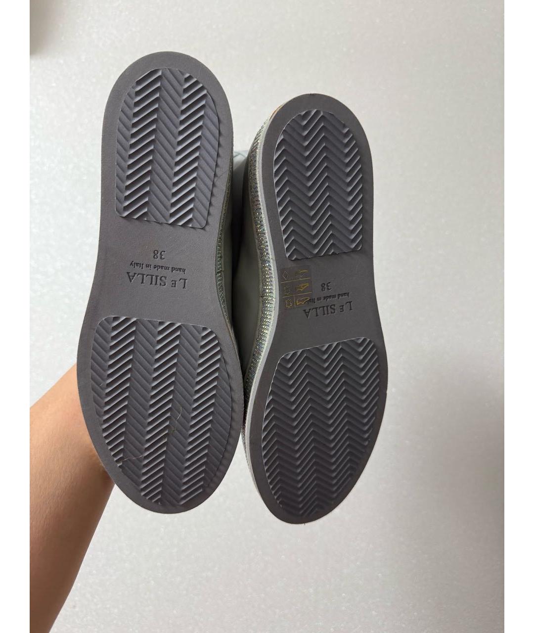 LE SILLA Серые кожаные ботинки, фото 5