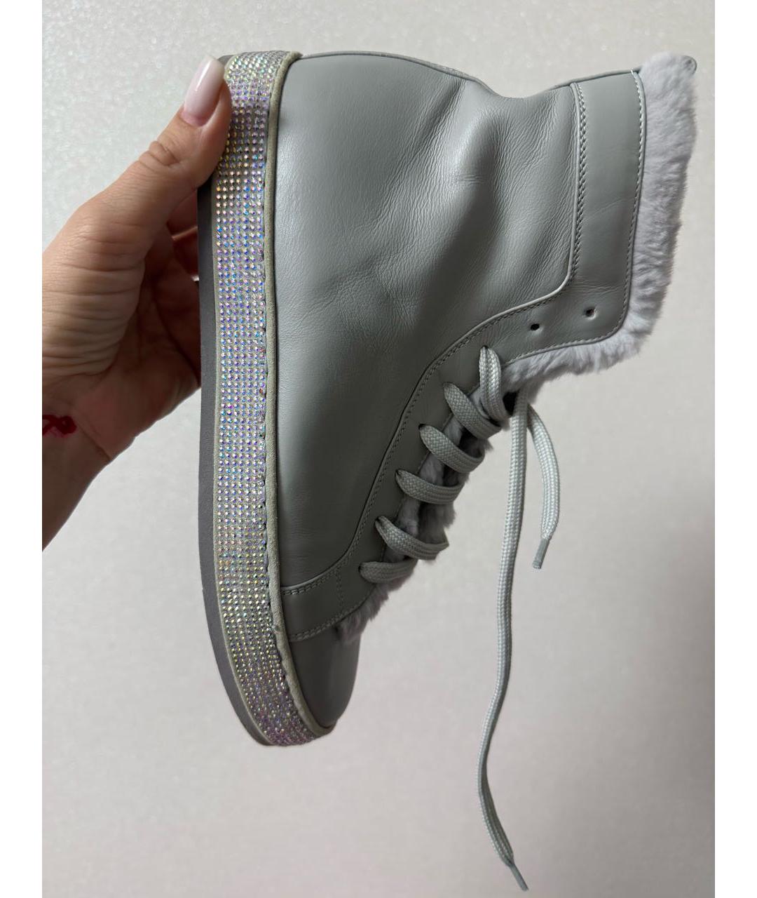 LE SILLA Серые кожаные ботинки, фото 7