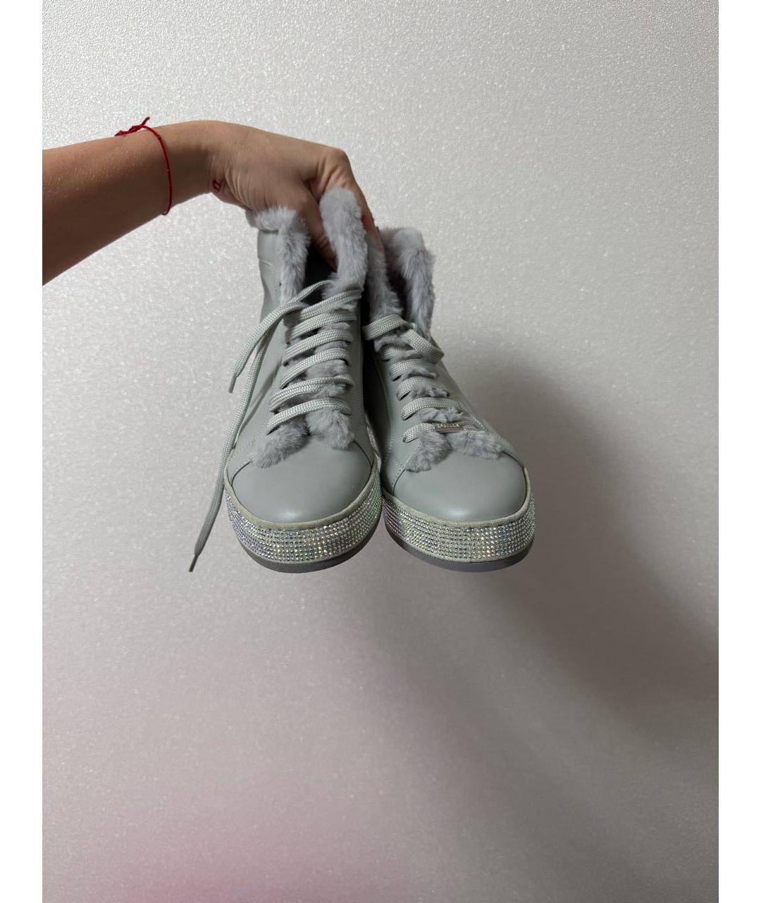 LE SILLA Серые кожаные ботинки, фото 2