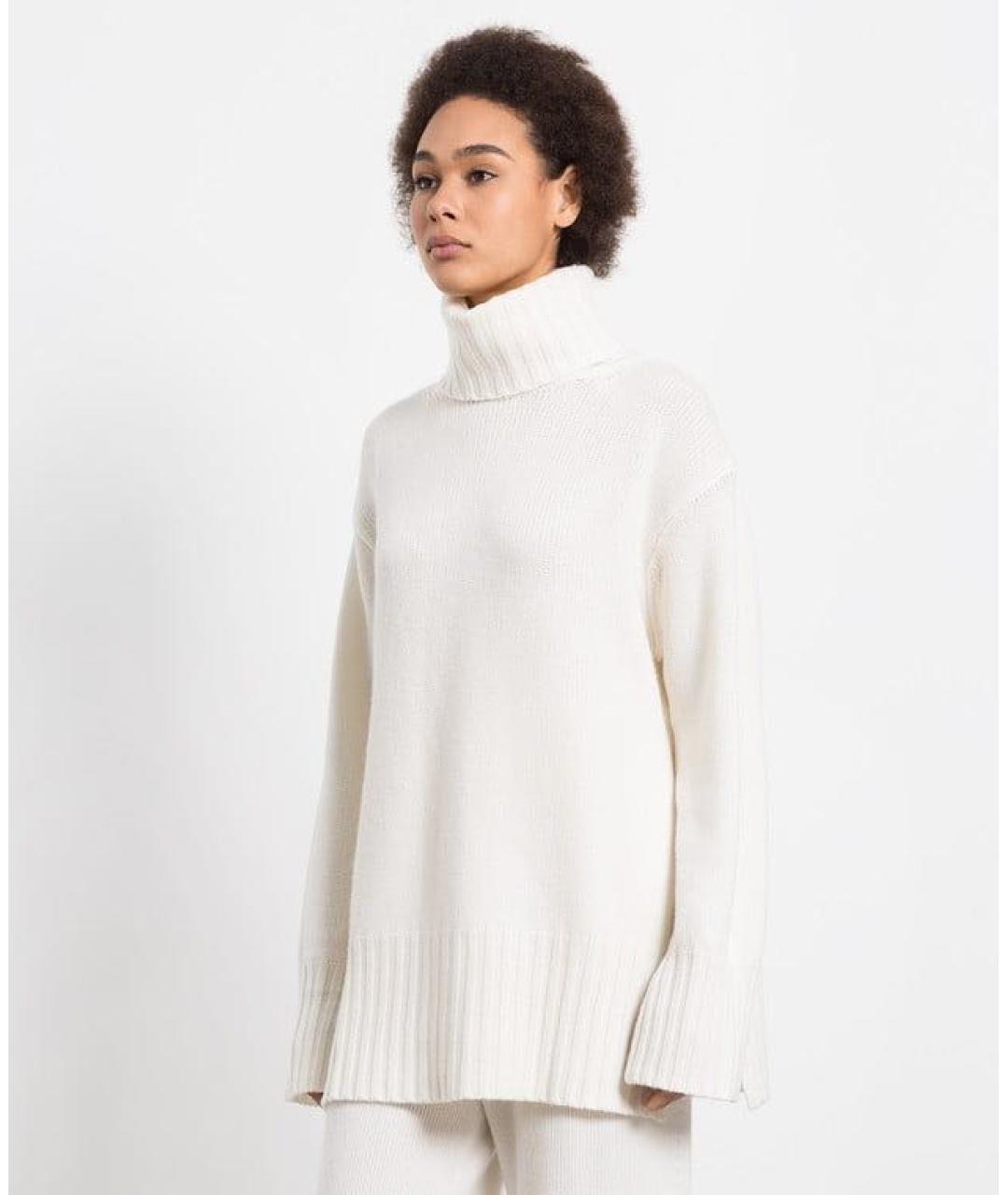 ALLUDE Белый шерстяной джемпер / свитер, фото 3
