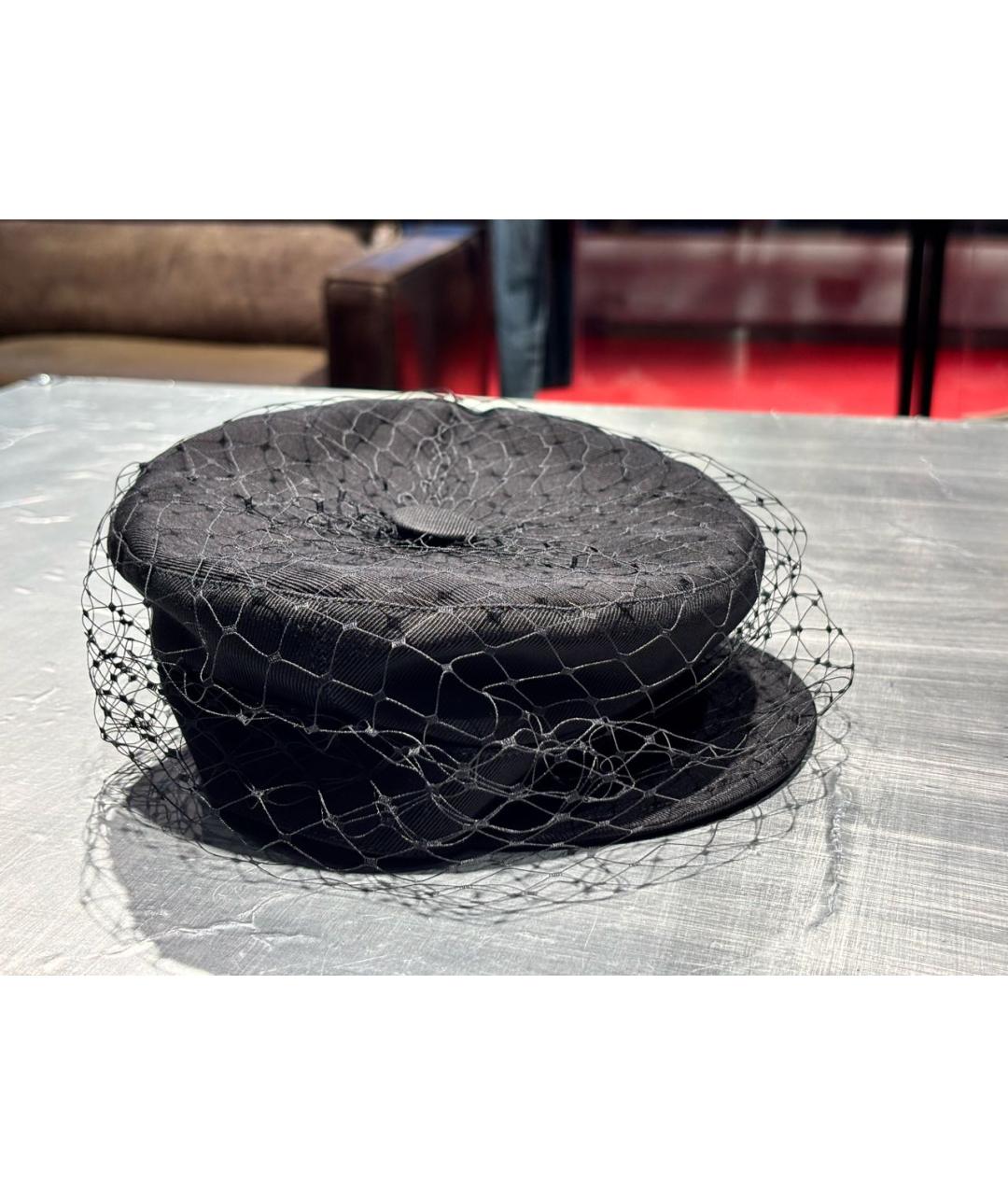 CHRISTIAN DIOR Черная хлопковая шляпа, фото 3