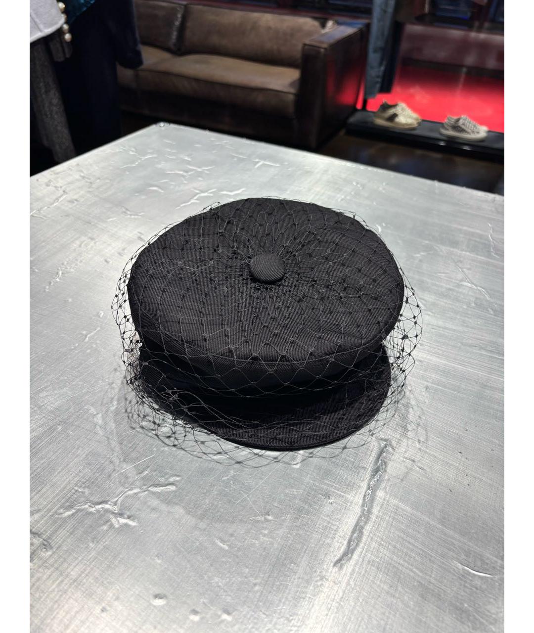 CHRISTIAN DIOR Черная хлопковая шляпа, фото 6