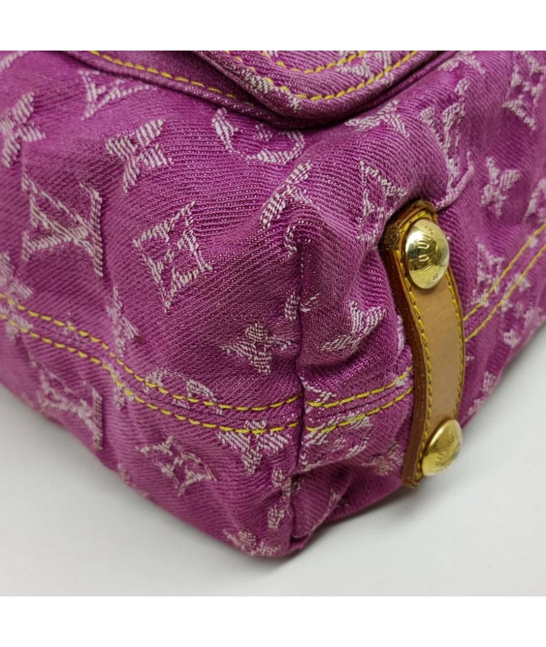 LOUIS VUITTON Розовая тканевая сумка через плечо, фото 5