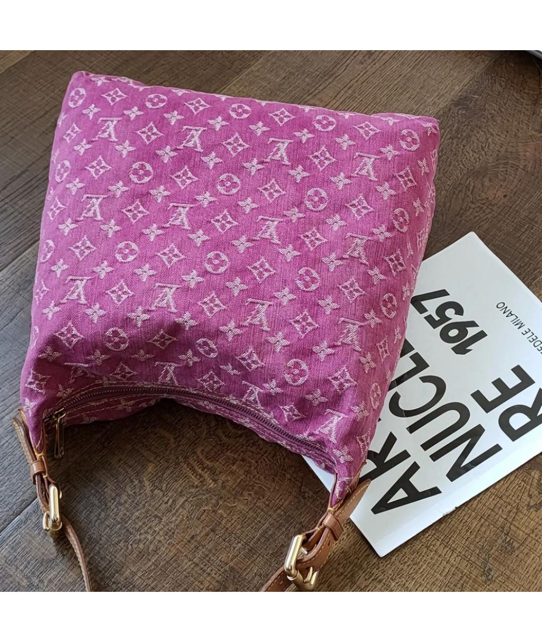 LOUIS VUITTON Розовая тканевая сумка через плечо, фото 3