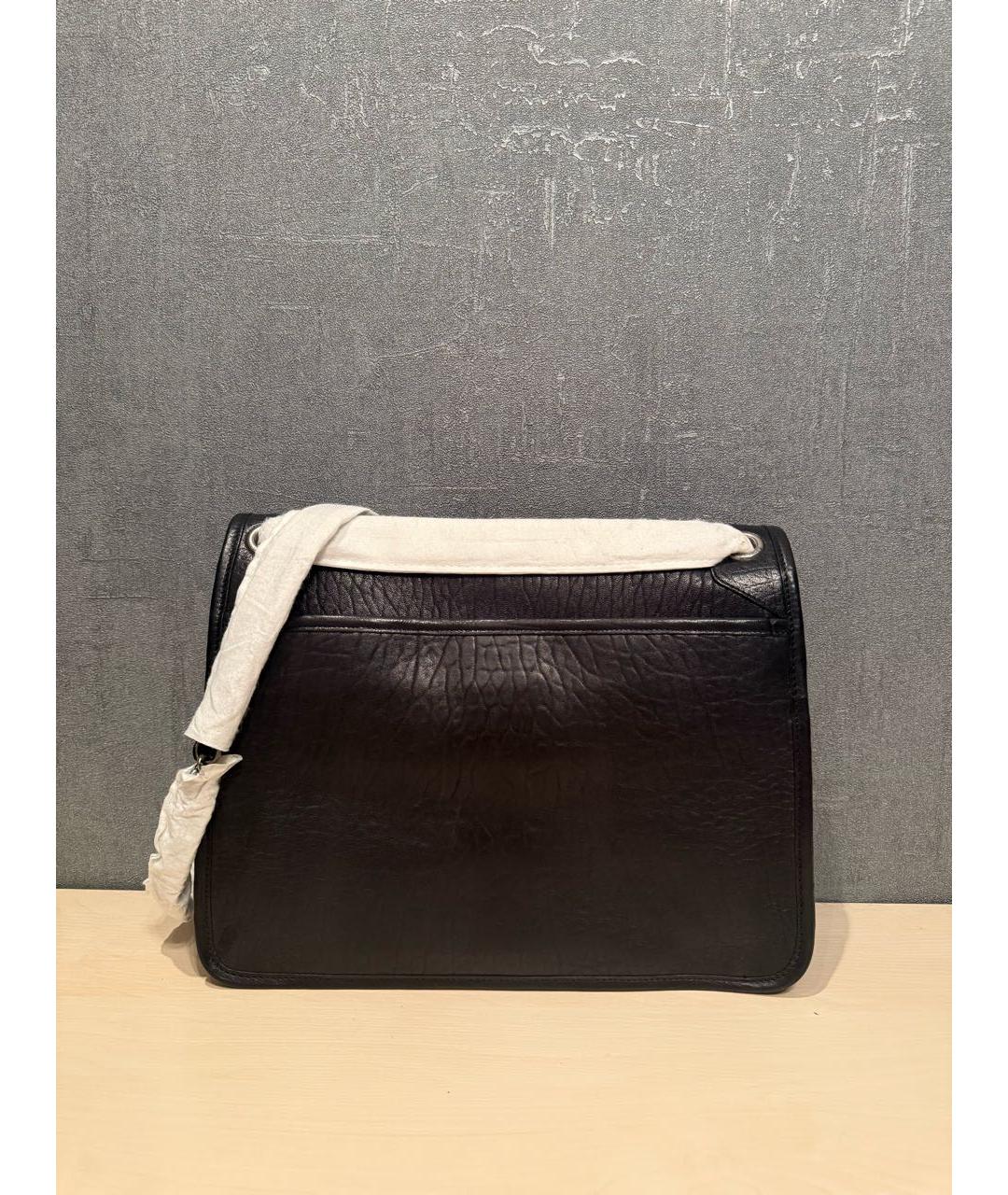 SAINT LAURENT Черная кожаная сумка через плечо, фото 3