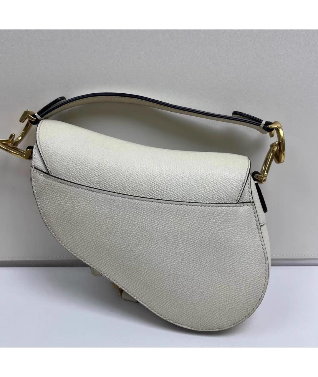 CHRISTIAN DIOR Бежевая кожаная сумка с короткими ручками, фото 2