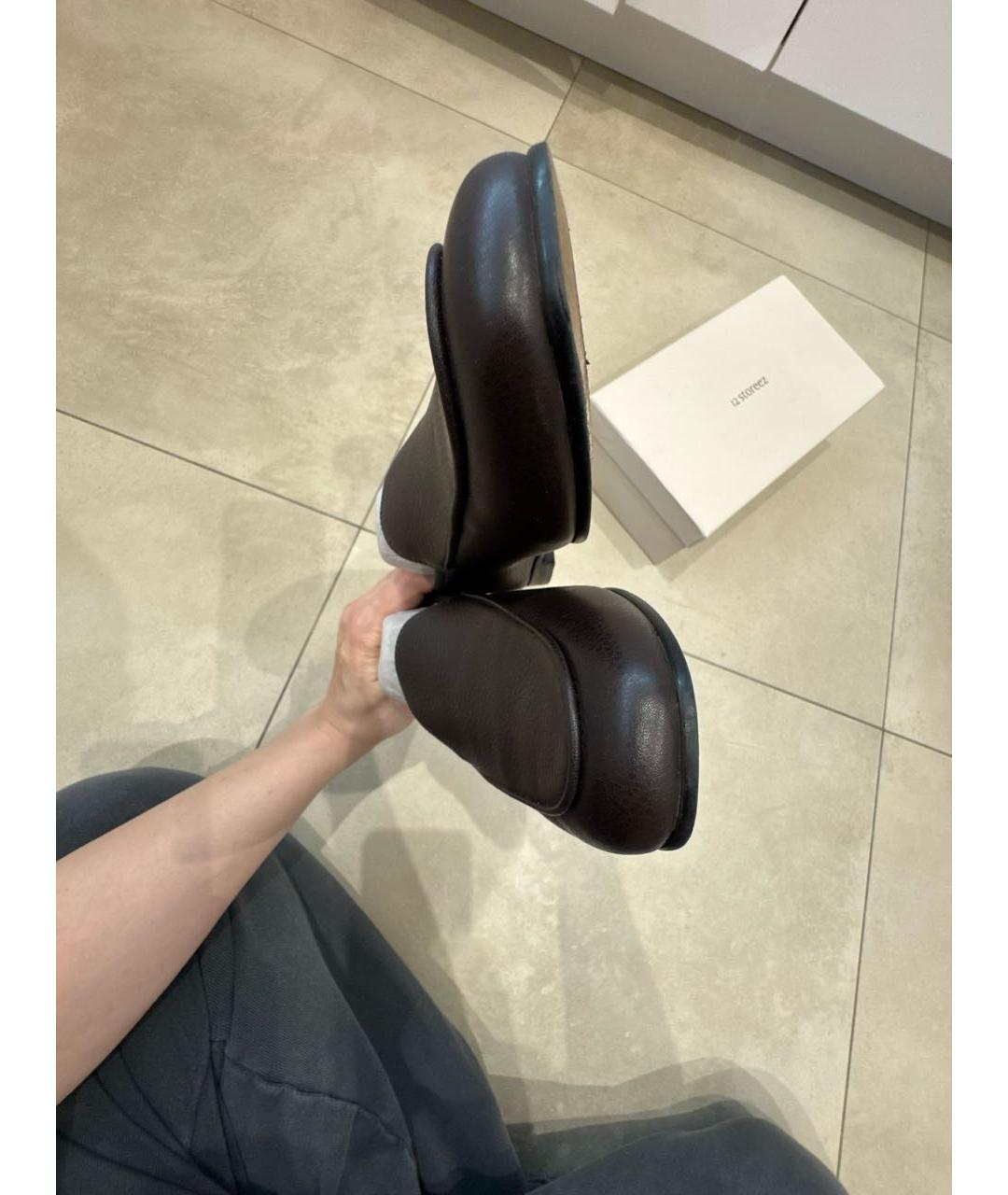 12 STOREEZ Коричневые кожаные лоферы, фото 6