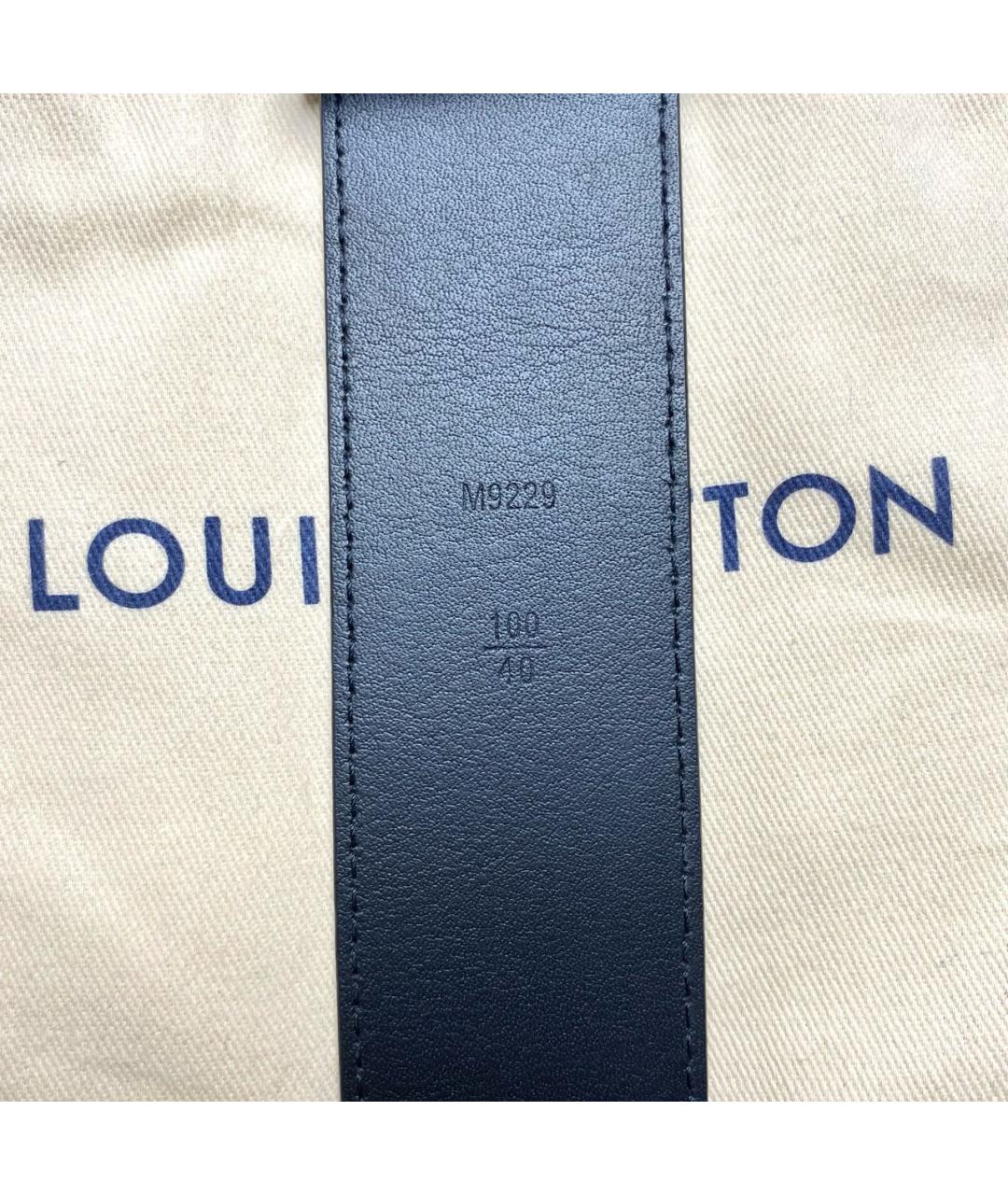 LOUIS VUITTON Черный кожаный ремень, фото 7