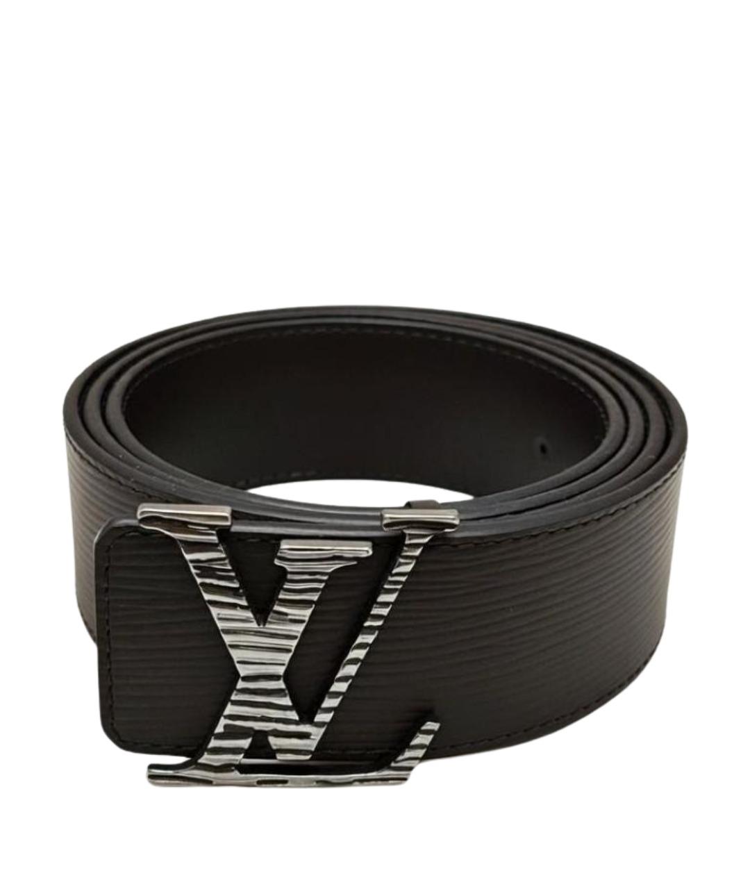 LOUIS VUITTON Черный кожаный ремень, фото 1