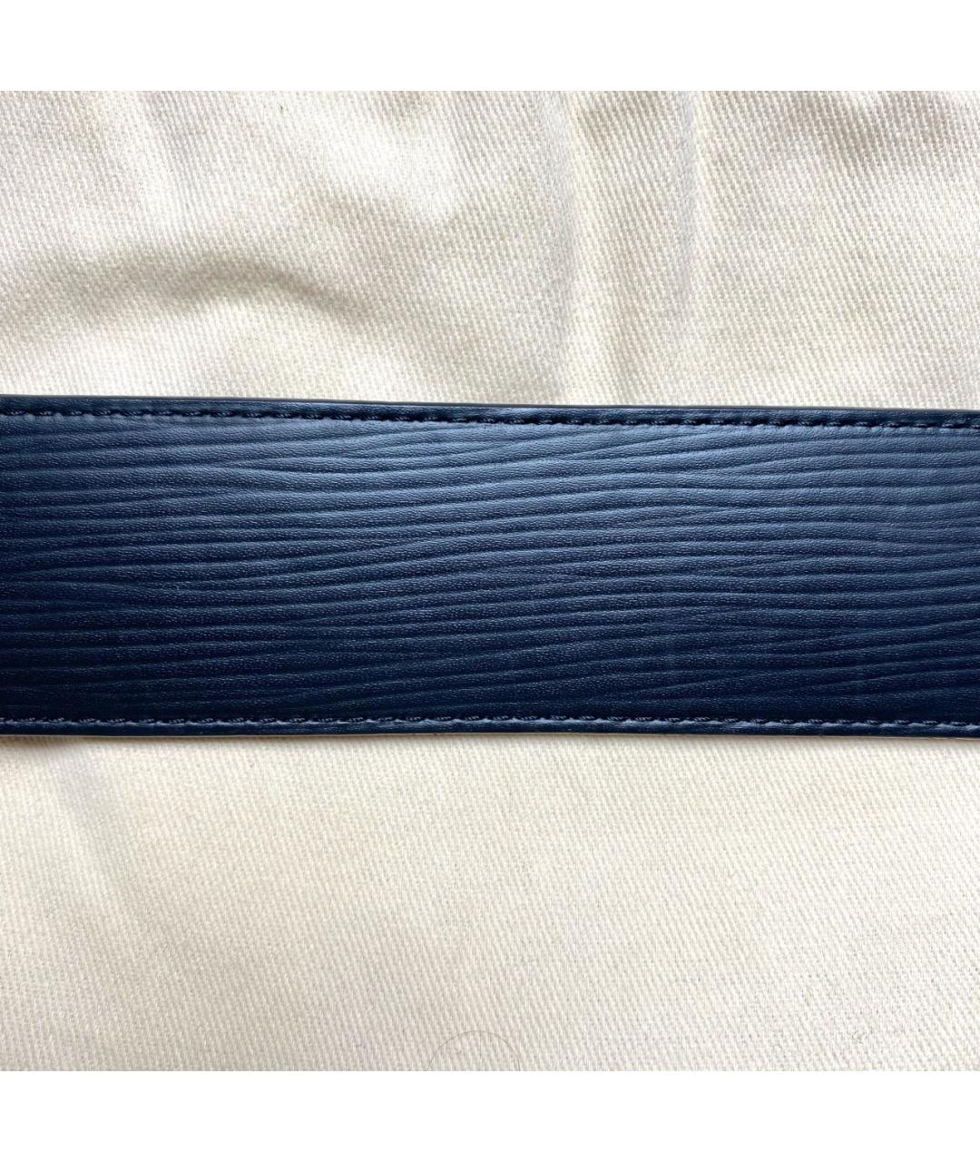 LOUIS VUITTON Черный кожаный ремень, фото 4