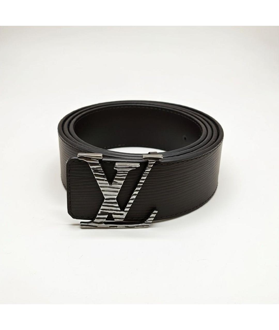 LOUIS VUITTON Черный кожаный ремень, фото 8