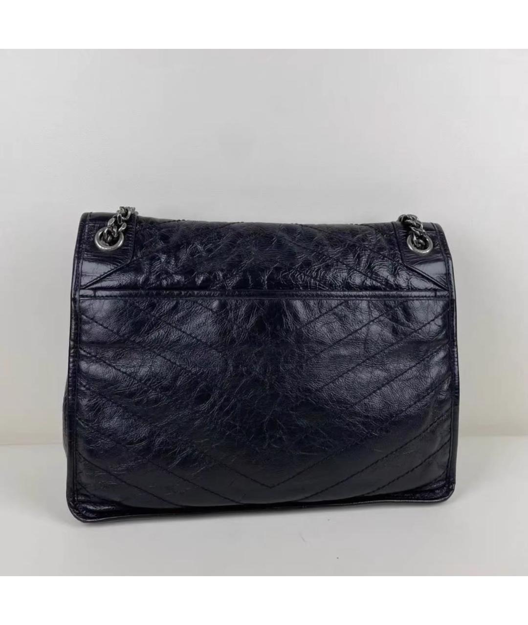 SAINT LAURENT Черная кожаная сумка через плечо, фото 7